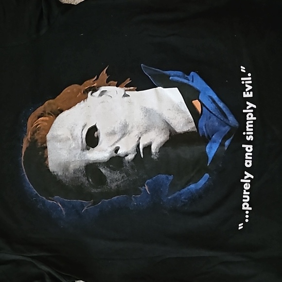 Michael Myers SM - "Purely & Simply Evil" Black T-shirt - Picture 7 of 8